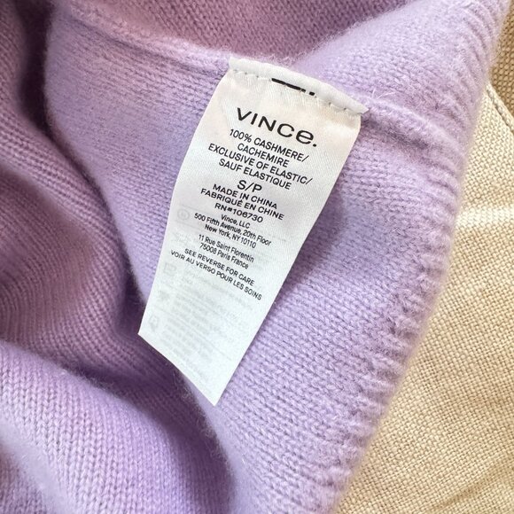 Vince Boiled Cashmere Funnel Neck Sweater – Lavender - Picture 13 of 13